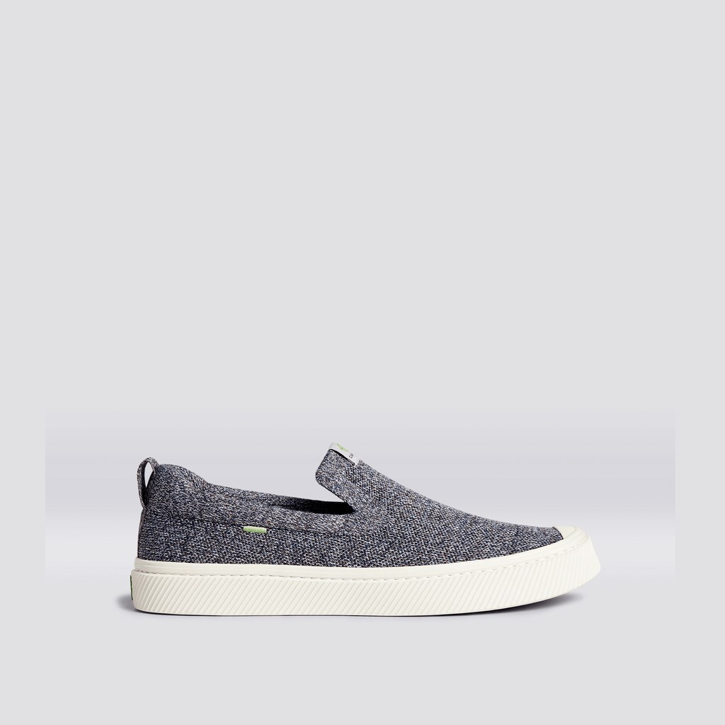 IBI Slip-On Cariuma Low Top Bamboo Weave Knit Vegan Grise Femme | VGT-4949782